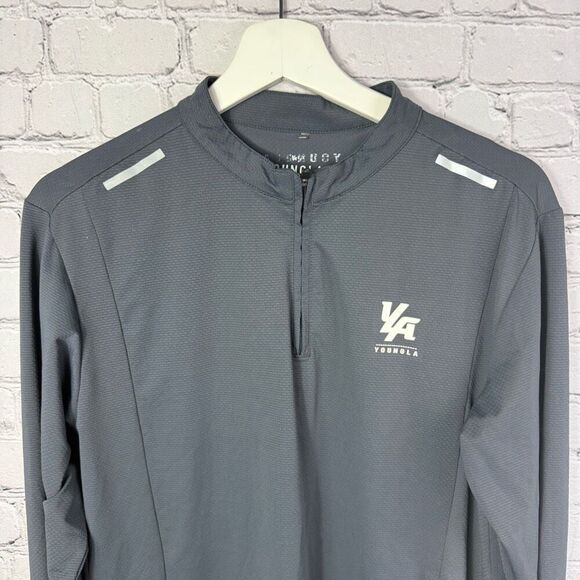 YoungLA Men's Performance Line Grey 805 Quarter-Zip Size Large - Picture 9 of 15
